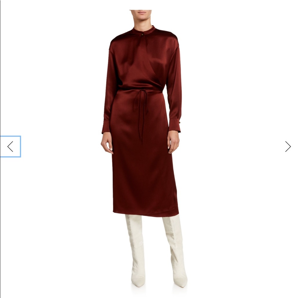NWOT Vince wrap silk dress
